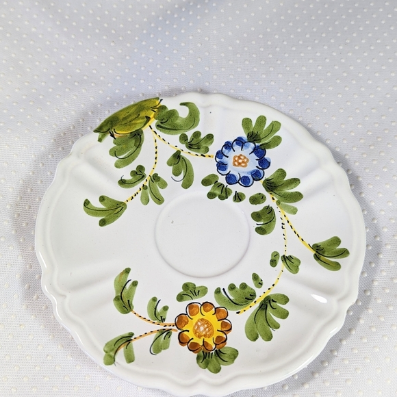 Cantagalli Vintage Majolica Teacup And Saucer Made In Italy RARE - Picture 5 of 10